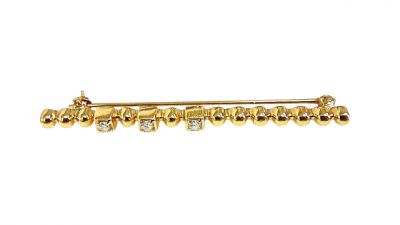 Diamond Bar Brooch