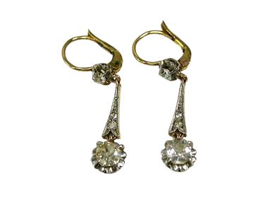 Edwardian Diamond Drop Earrings