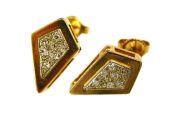 Mid Century Diamond 14kt Earrings