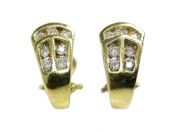 Vintage Diamond Huggie Earrings