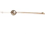 Diamond Enamel Bar Brooch