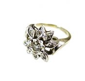 Diamond Cluster Floral Ring