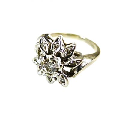 Diamond Cluster Floral Ring