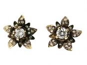 Vintage Diamond Floral Studs