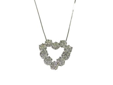 Vintage .57ct Diamond Heart 14kt Pendant