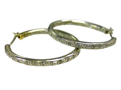 Diamond Hoop Earrings