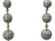 Vintage Diamond Lantern Drop Earrings