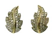Diamond Leaf Earrings