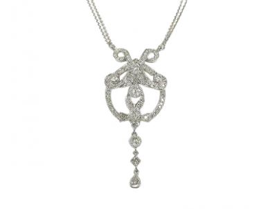Vintage Diamond Pendant Necklace