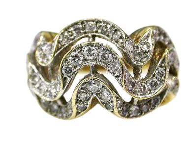 Diamond Wave Ring