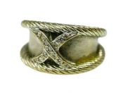 Vintage Diamond X 18kt Ring