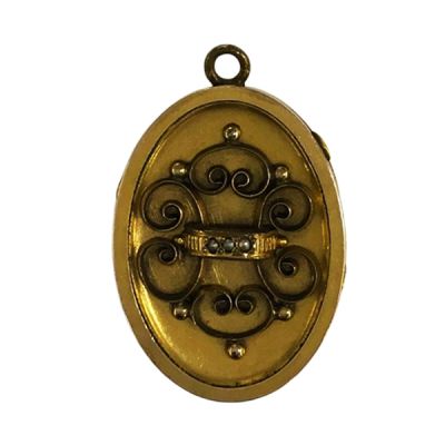Double Picture Gold Filled Victorian Locket
