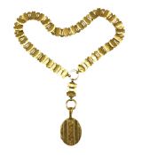 Double Picture Silver Gilt Victorian Locket With Bookchain
