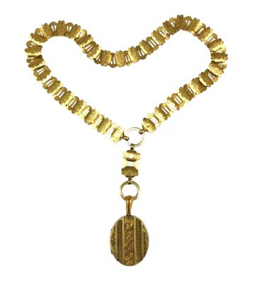 Double Picture Silver Gilt Victorian Locket With Bookchain