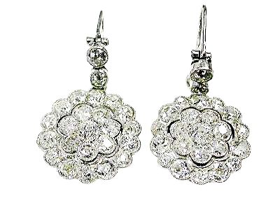 Edwardian Diamond Drop Earrings