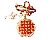 Edwardian Diamond Pearl and Enamel Lapel Watch