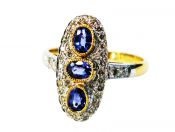 Edwardian Inspired Sapphire and Diamond Ring