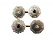 Edwardian Sapphire and Diamond Cufflinks
