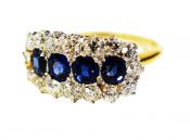 Edwardian Sapphire and Diamond Ring