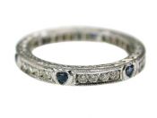 Vintage Sapphire and Diamond Eternity Band