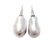Eva Neuva Baroque Pearl and Diamond Earrings