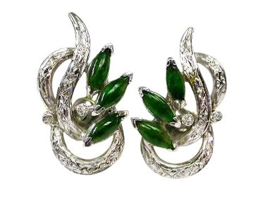 Foral Jade Earrings