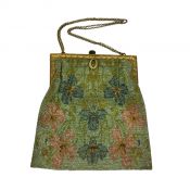 French Victorian Coloured Cut Steel Beaded Purse