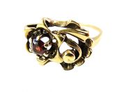 Garnet Floral Ring
