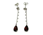 Garnet and Diamond Earrings