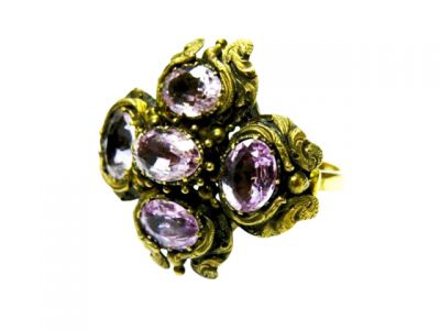 Georgian 4.09ct Pink Topaz Ring