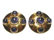 Iolite and Gold Earrings