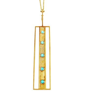 Jen Asby Turquoise Pendant and Chain