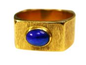 Vintage Lapis Lazuli Solitaire Ring