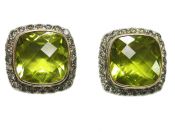 Lemon Quartz Stud Earrings