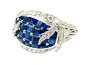 Lucas Modern Sapphire and Diamond RIng