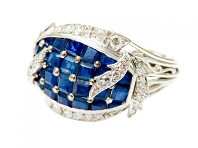 Lucas Modern Sapphire and Diamond RIng