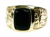 Black Onyx Solitaire Ring