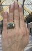 Mid-Century Modern 11.35ct Aquamarine Solitaire Ring in 14kt Yellow Gold