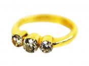 Modern 3 Diamond Ring