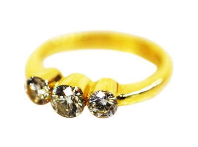 Modern 3 Diamond Ring