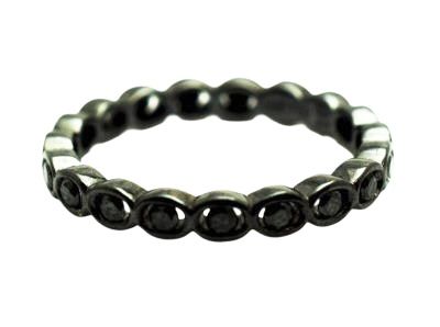 Modern Black Diamond Eternity Band