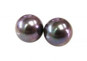 Modern Black Tahitian Pearl Studs