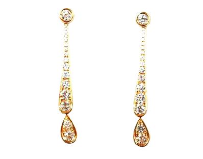 Modern Diamond Drop Earrings