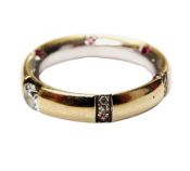 Modern Diamond and Ruby Ring