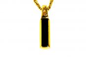 Modern Green Tourmaline Diamond Pendant and Hermes 18kt Chain