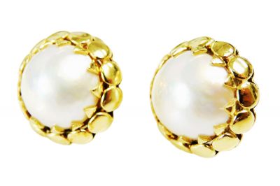 Modern Mabe Pearl Earrings