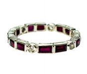 Modern Ruby and Diamond Eternity Band