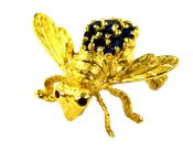 Modern Ruby and Sapphire Bee Brooch