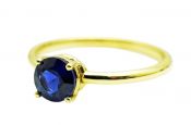 Modern Sapphire Solitaire Ring