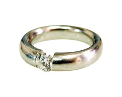 Modern Canadian Diamond Solitaire Ring